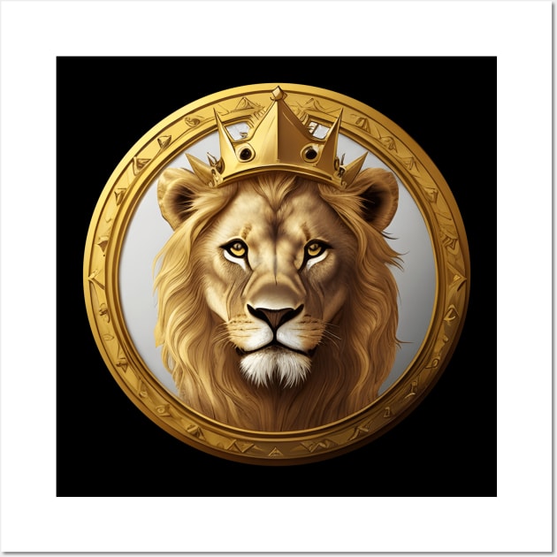 Regal Lion with Crown no.12 Wall Art by Donperion